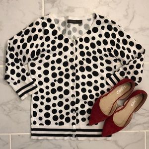{The Limited} Polka Dot Cardigan